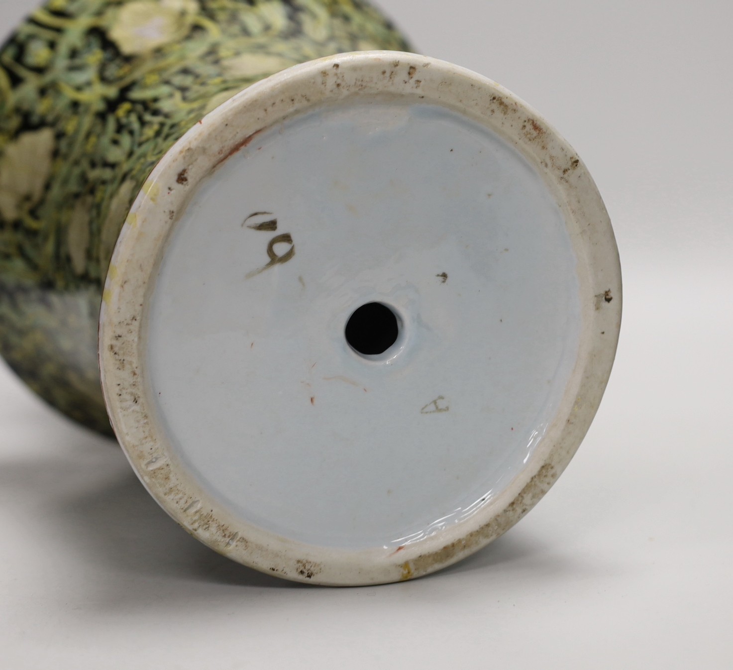 A Chinese famille noir vase, 42.5cm
